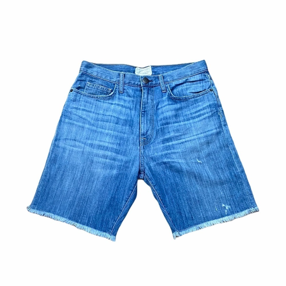 Current Elliot denim fringe shorts